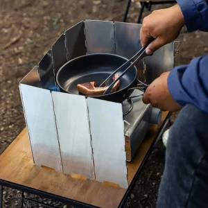 10 Plates Foldable Camping Picnic Cooking Burner Windproof Screen Gas Stove Wind Shield Aluminum Ultralight Outdoor Wind Shield