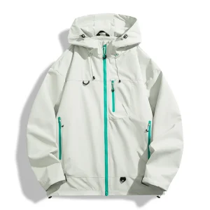 Unisex Hiking Jacket Waterproof Autumn Windbreaker Outdoor Hooded Coats Women New Jacket Men Fishing Camping Climbing Coats