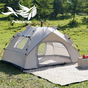 Small Silver Compact Auto-Tent - Quick 60-Second Setup Sunshade for 3-4 People, All-Weather ; Portable