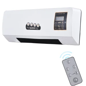2-in-1 Heater and Fan Combo 1800W Timing Function Dual Use Wall Mounted Electric Fan and Space Heater with Remote Control