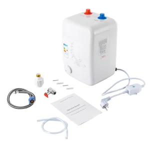 8L 1500W Electric Hot Water Storage Tank Water Heater Under Basin Water Boiler Small Water Heater for Kitchens, Wet Bars, School